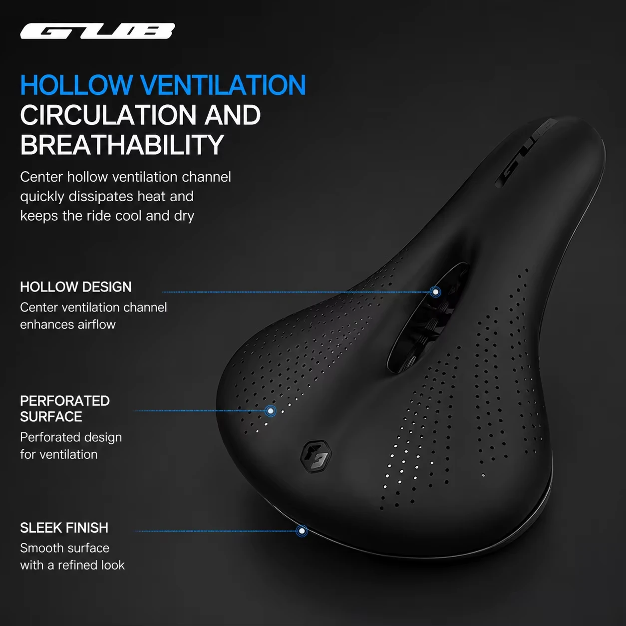 GUB Bicycle Seat Cushion Ultra Soft Thickened Silicone Wide Universal Saddle for Mountain Bikes Comfortable Bicycle Seat Pad