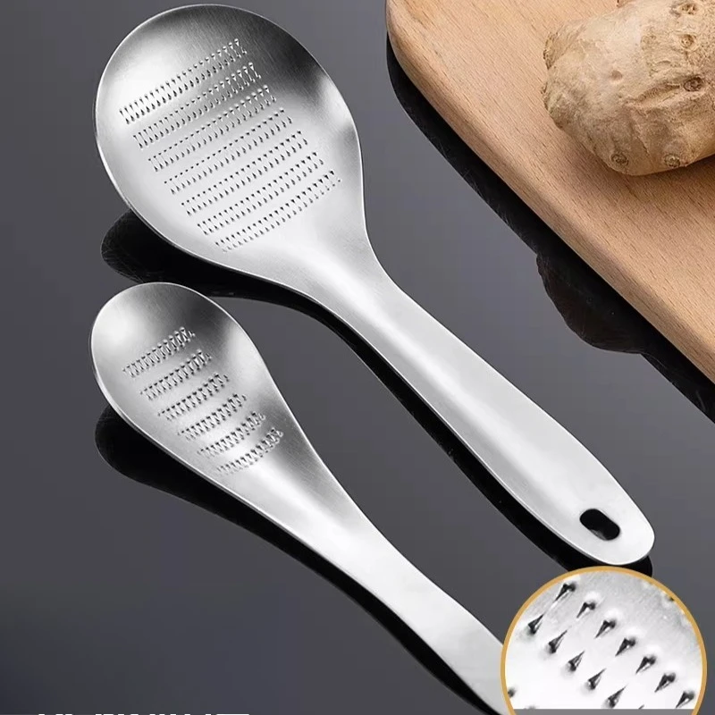 

LLMM Stainless Steel Ginger Garlic Mash Grinder Ginger Juice Garlic Mash Spoon Artifact