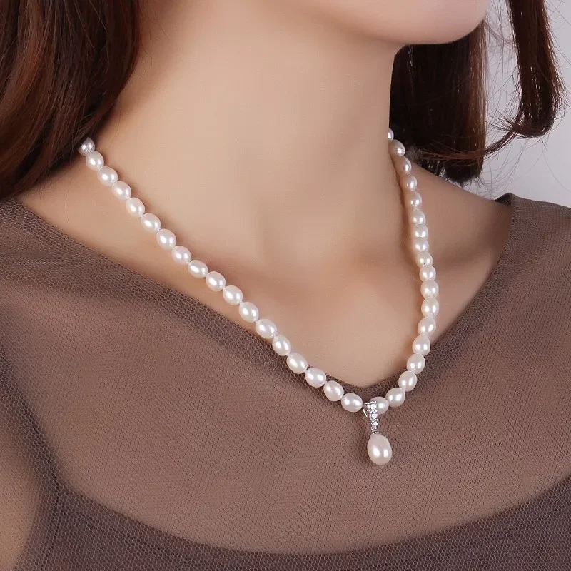 Amazing Price Beautiful Pearl Jewelry Necklace,High Quality Natural Freshwater Pearl Beads Fine Jewelry,White/Pink/Purple