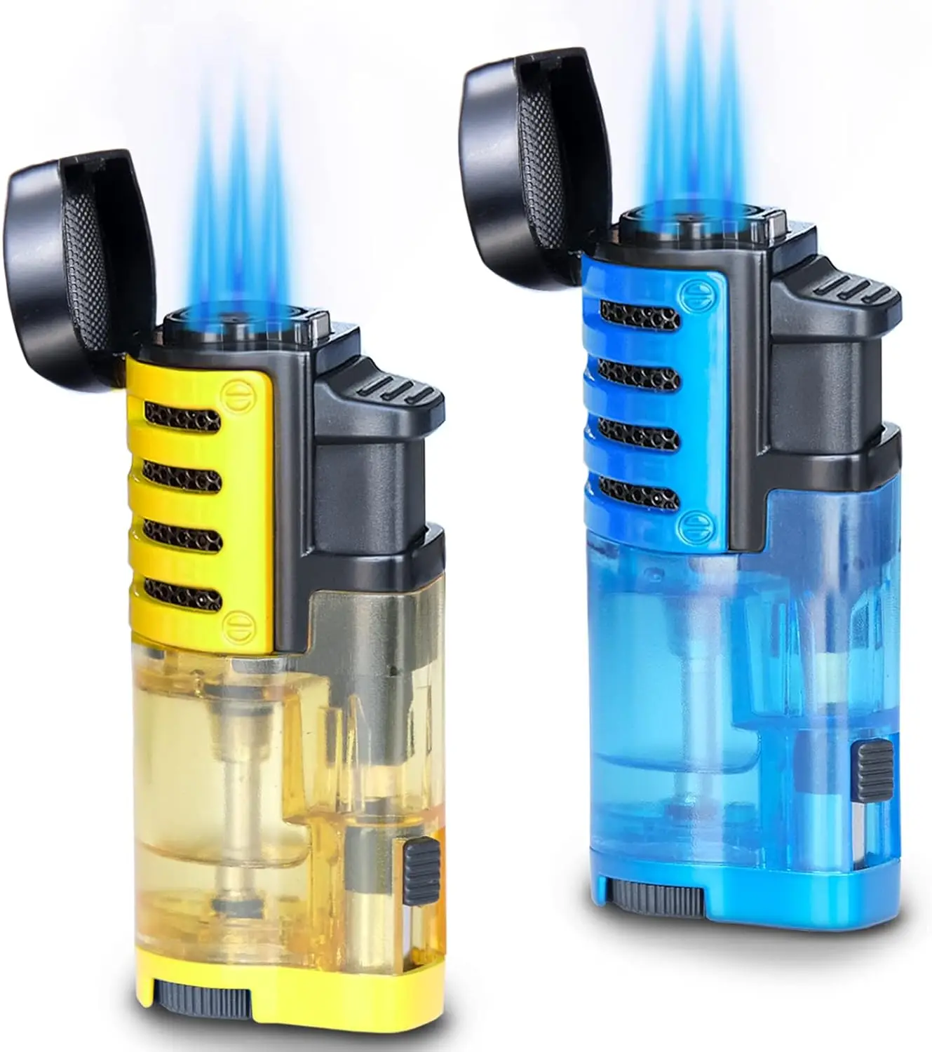

Triple Jet Flame Butane Torch Lighters 2 Pack, Windproof Adjustable 3 Flame Refillable for Christmas