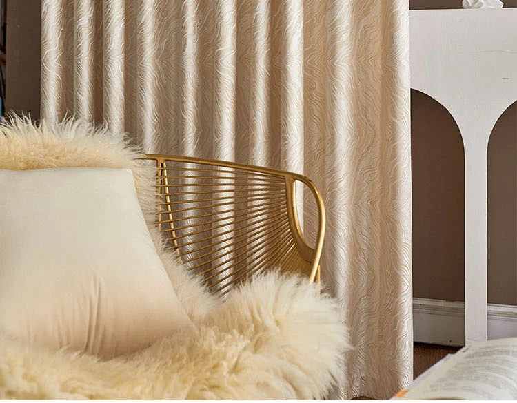 High-Precision Texture Jacquard Curtains for Living Room and Bedroom Modern Nordic Luxury Window Drapes Thicken Custom Decor