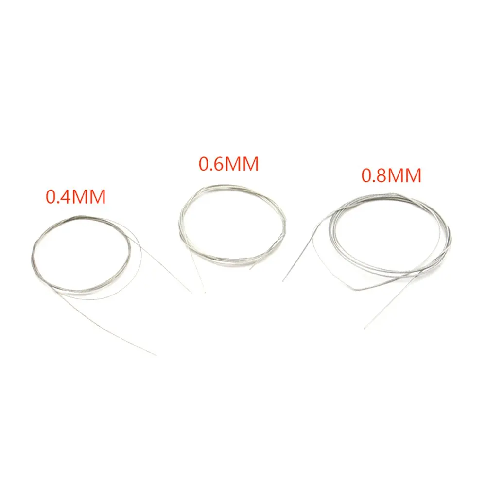 5Set Diameter 0.4mm/0.6mm/0.8mm Soft Steel Wire 2m+copper tube For RC FPV Airplane Servo Push Rod Connecting Rod Accessories DIY