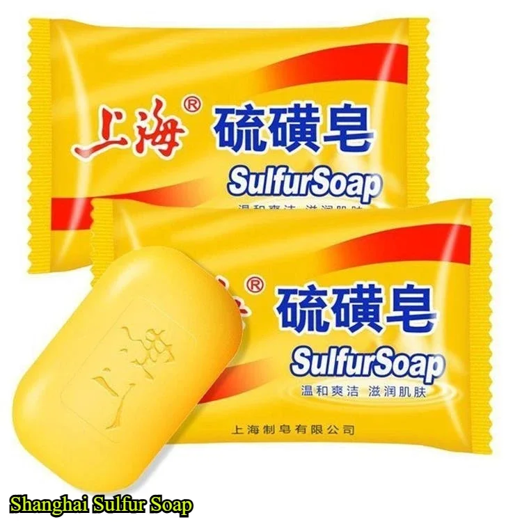 3/5PCS Authentic Traditional Shanghai Sulfur Soap - Deeply Cleanse Pores, Oil Removal, Fight Acne & Keep Skin Comfortable,Unisex