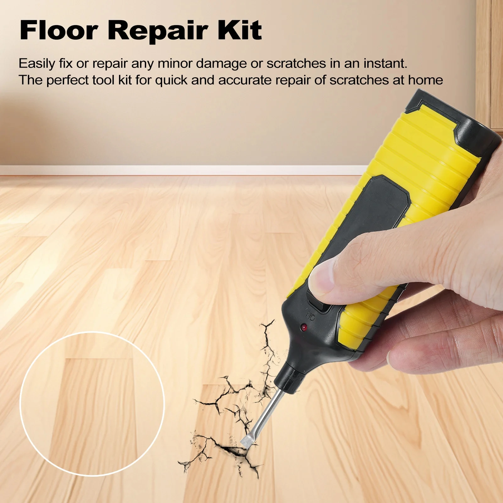 Kit de reparación de laminación para suelo de madera, juego de reparaciones de suelo, Kit de reparación de tablero, herramienta de relleno de agujeros para uñas, arañazos de suelo de madera