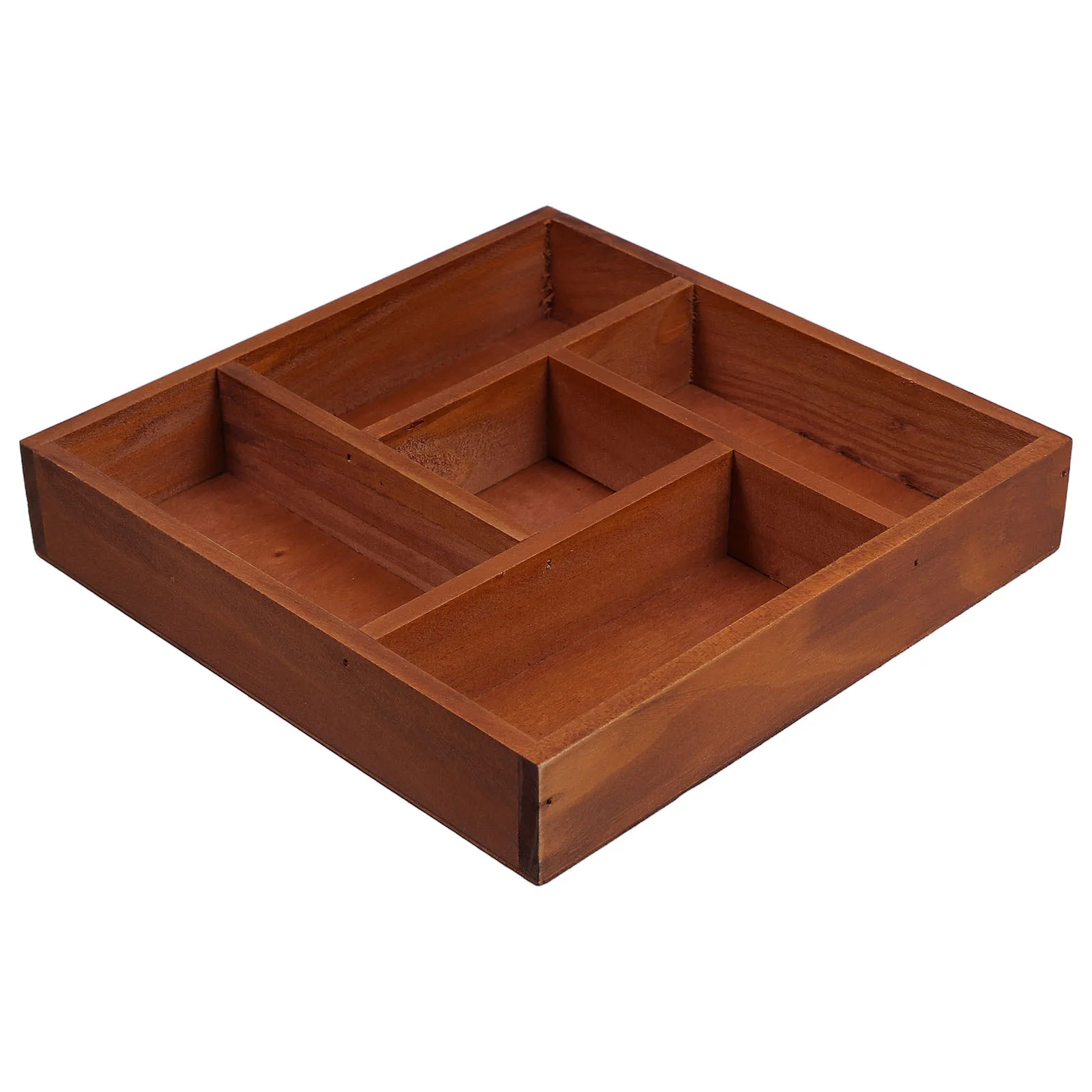 منظم درج خشبي عتيق، صندوق تخزين متعدد الاستخدامات، هيكل خشبي لمستحضرات التجميل والمجوهرات، منظمة العناصر الصغيرة #6