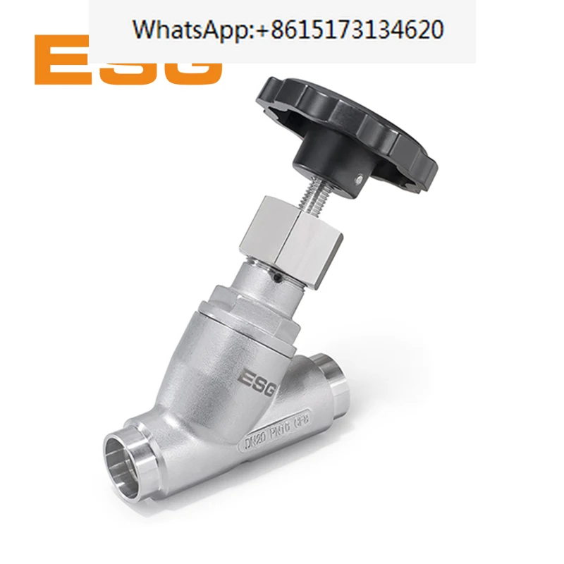 ESG angle seat valve Y-type manual angle seat valve DN10-DN65PN16/CF8M manual stop valve DN40/50