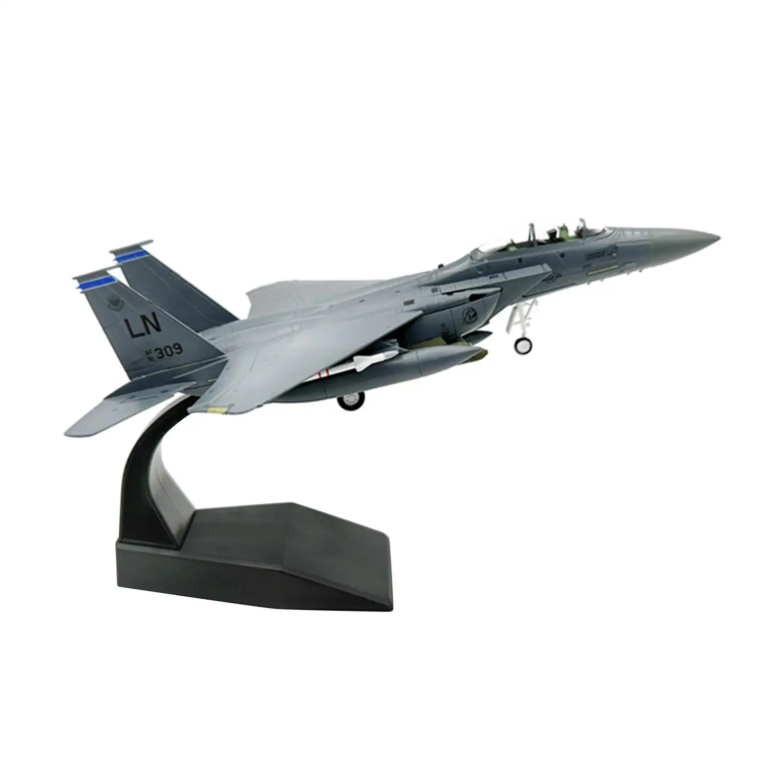 1/100 Scale F15E Fighter Diecast Alloy Model Airplane with Stand for Bedroom Aircraft Model Display Stand Desktop Decoration