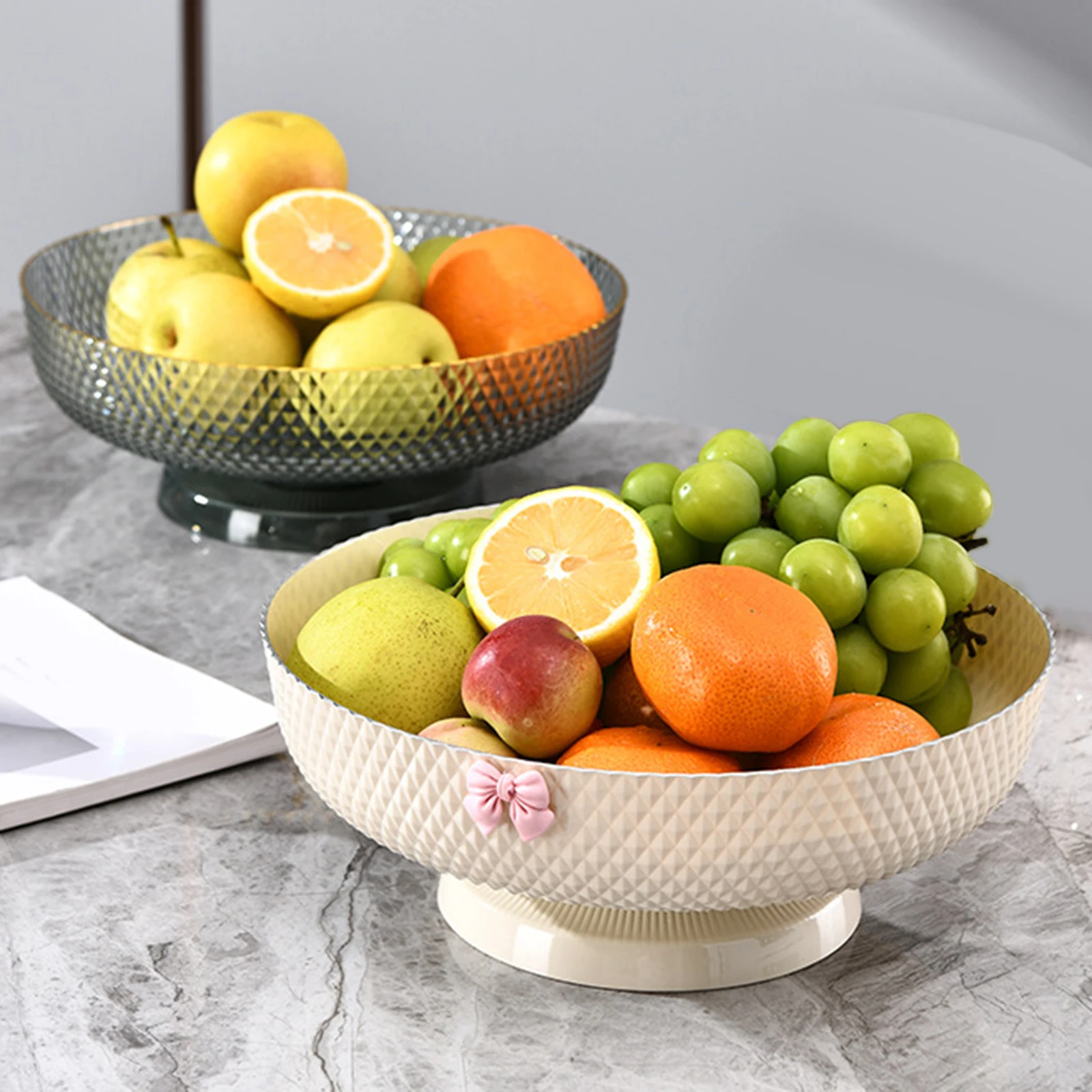 

Fruit Basket Drainage Bowl Large Fruit Plate Vegetable Strainer Plate for Kitchen Counter Restaurant Veggies Fruits Parties