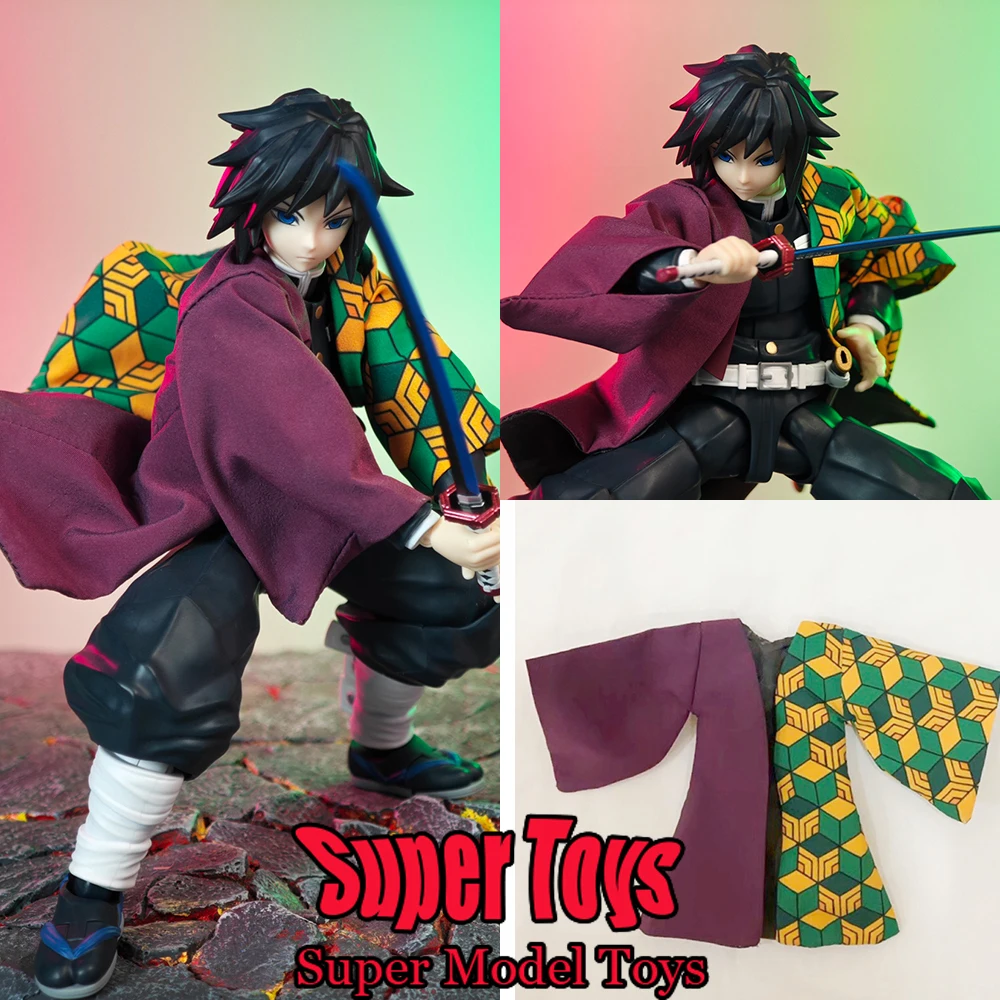 

In Stock 1/12 Scale Male Soldier Clothes Accessory Demon Slayer Tomioka Giyuu Kimono Jacket Fit 6-inches Action Figure Doll