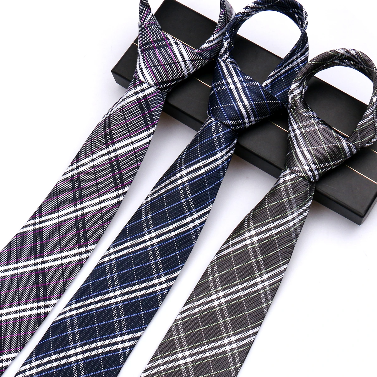 Fashion Item Elegant Men\'s Necktie Striped Plaid Luxury Silk Tie Gifts For Men Business Wedding Party Gentleman Suit Accessories