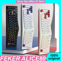 Feker Alice80 Mechanical Keyboard Ergonomics Gakset Structure With Hand Support Hot Plug Rgb Customized Office Gaming Keyboard