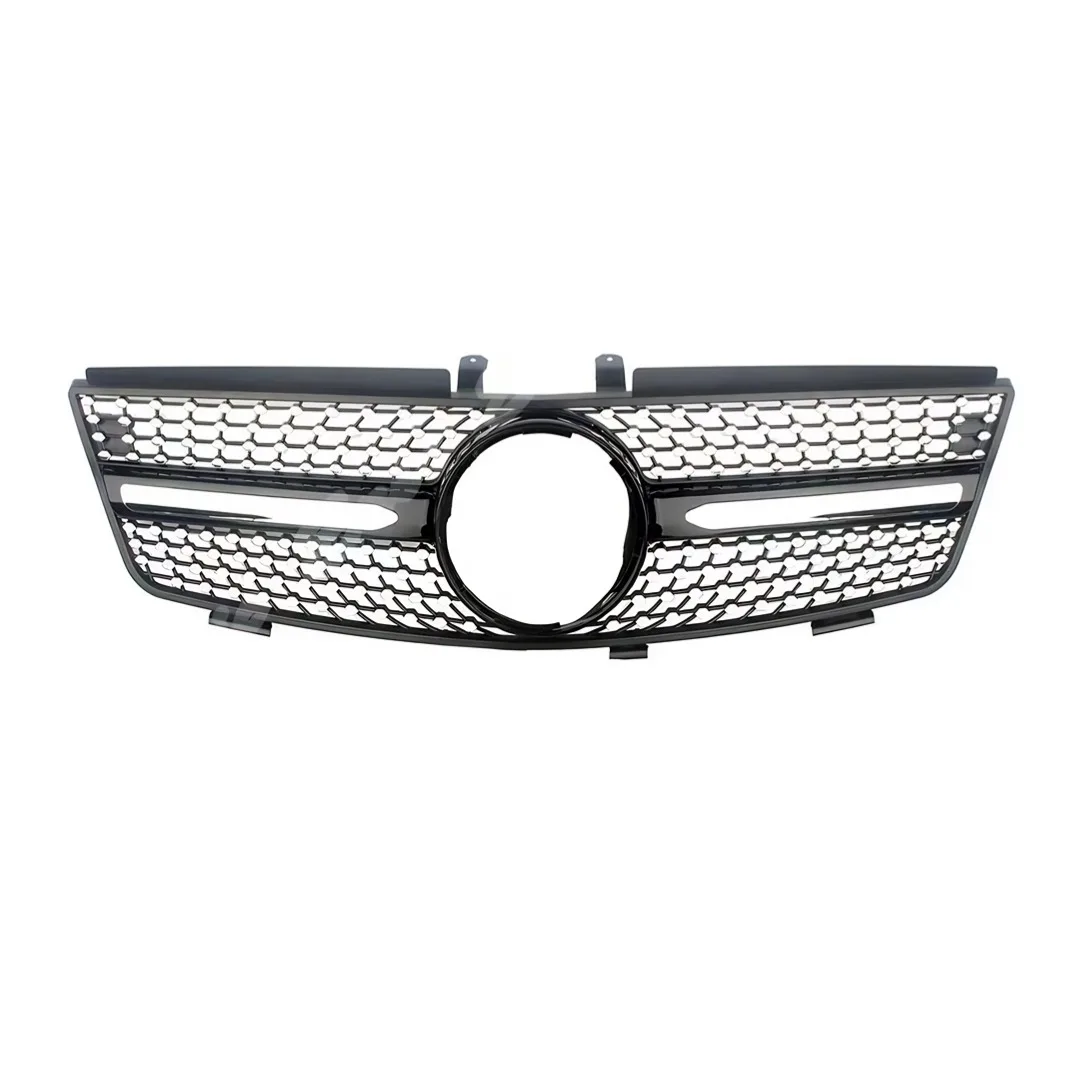 ตารางด้านหน้ากระจังหน้ากันชนปรับแต่งอุปกรณ์เสริมสําหรับ Mercedes Benz ML W164 2005-2011 ML300 ML350 ML500 ML550 GT เพชรสไตล์