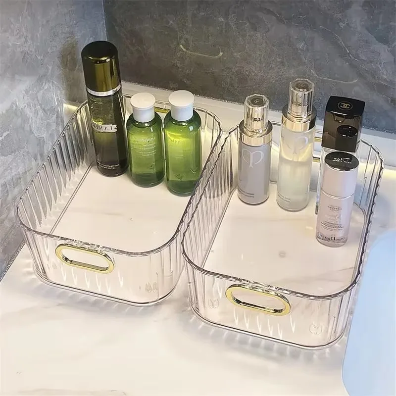 Acrylic Organizers Snacks Bathroom Organizer Rectangular Storage Makeup Clutter Bedroom Cosmetics Living Room Make Up Organizer