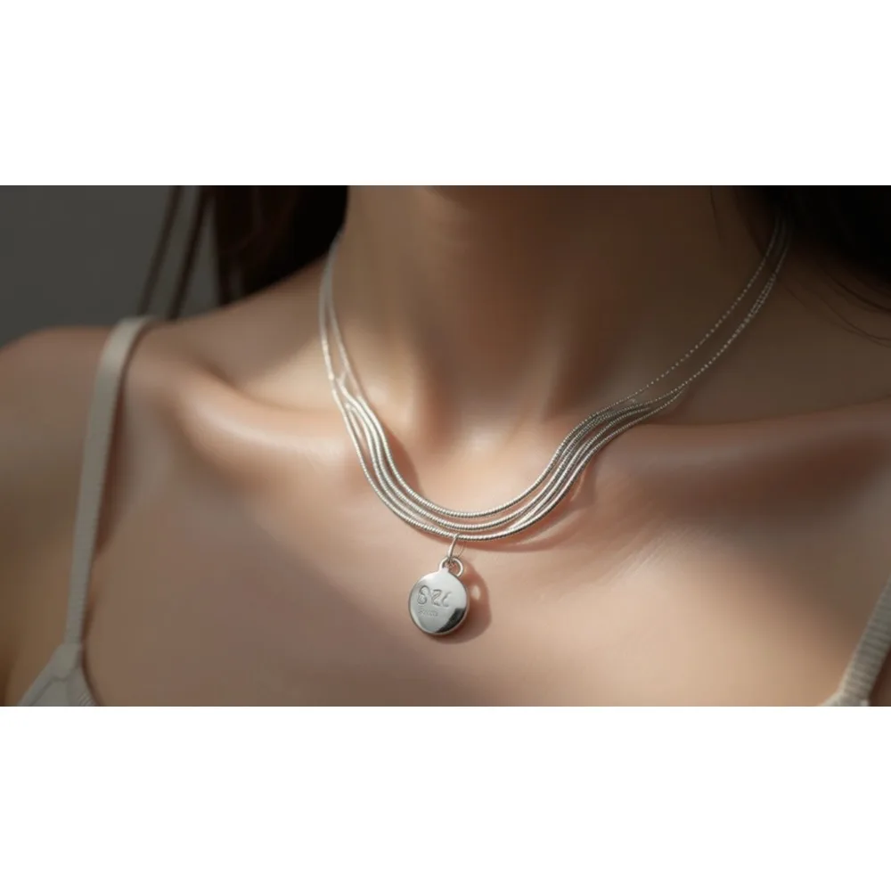 

Серебряное колье-цепочка из стерлингового серебра 925 пробы, гибкий чокер, 16-30 дюймов, с покрытием из 24-каратного золота, для женщин и мужчин