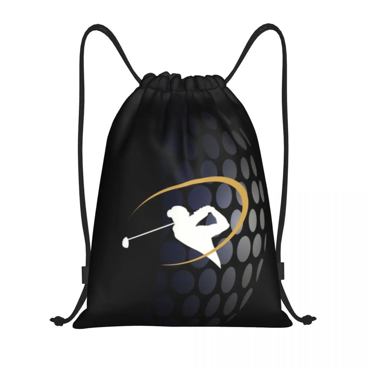 Golf Golfing Drawstring Backpack Sports Gym Bag for Women Men Golfer Sport Shopping Sackpack