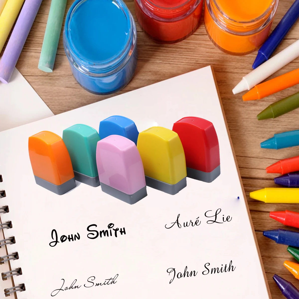 1PC Colorful Multiple fonts Customized Name Seal ldentify Your Belongings with Customized Labels Uniforms and School Gear