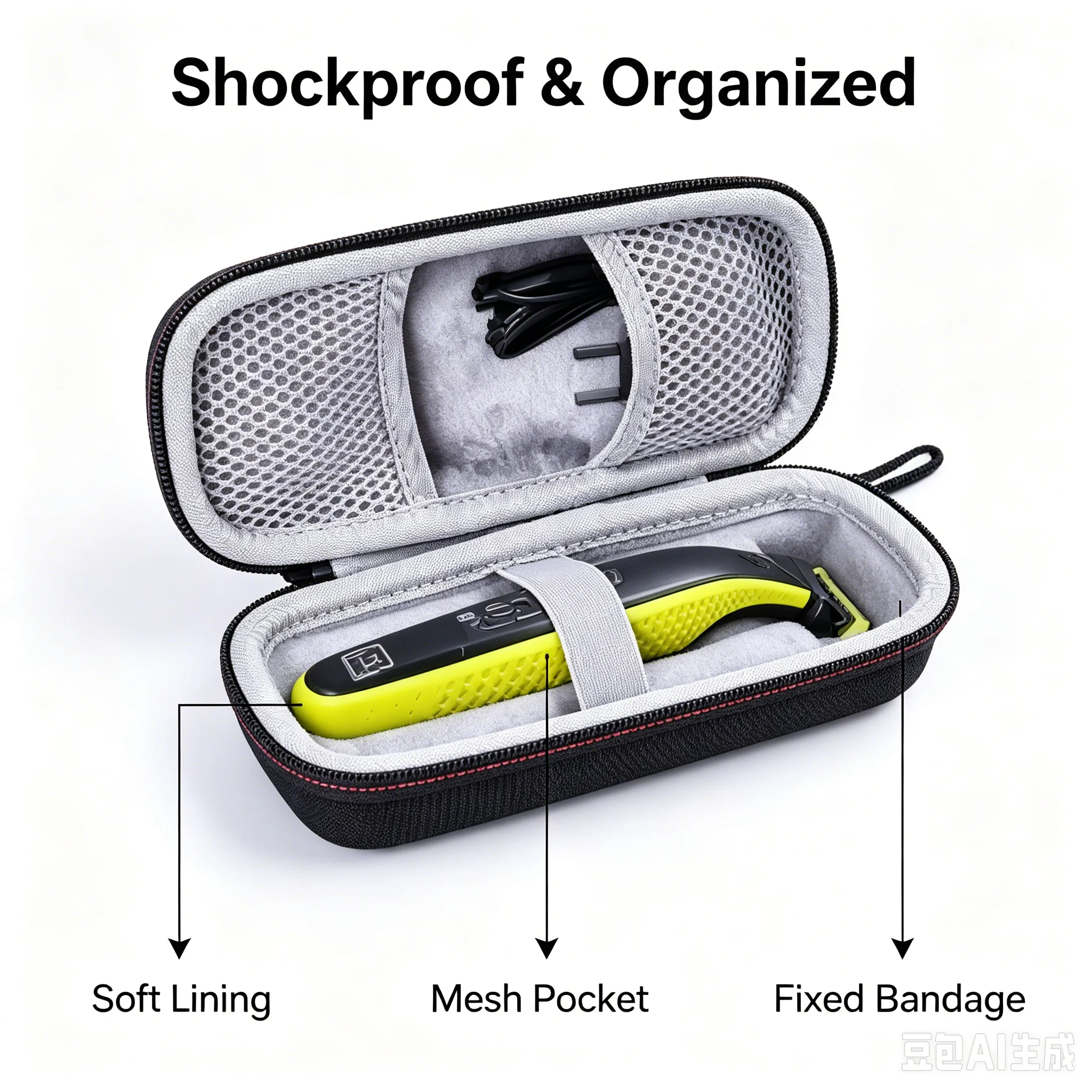 EVA Hard Storage Case Shockproof Portable Travel Carrying Bag for Electric Hair Trimmer Beard Shaver Razor Accessories