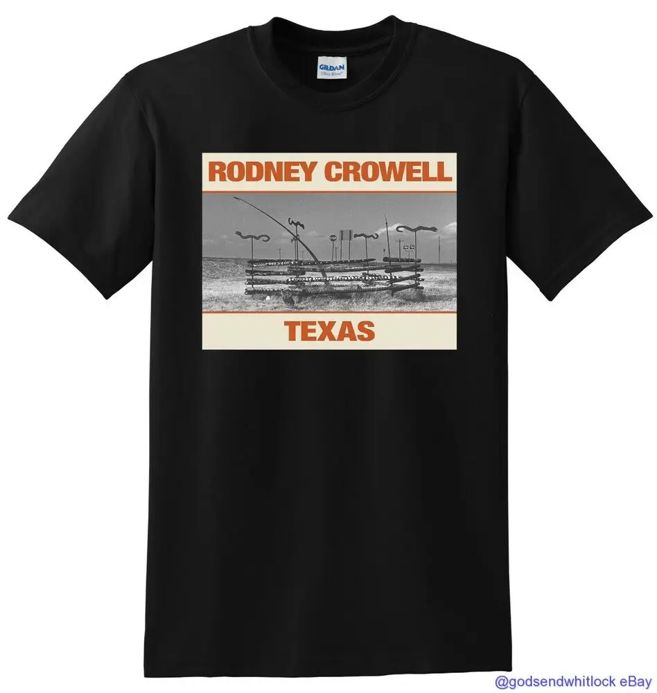 

RODNEY CROWELL T SHIRT texas vinyl cd cover S-5XL