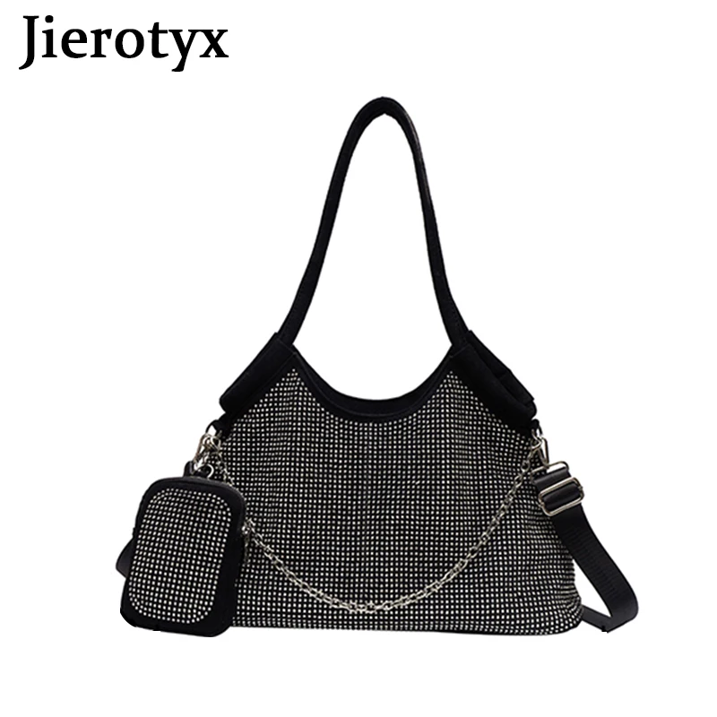 JIEROTYX Handbags Totes for Women Sexy Rhinestone Large Capacity Shoulder Bags with Cute Purse Diamond Satchel Goth Punk you sexy thing the best of hot chocolate 2 cd