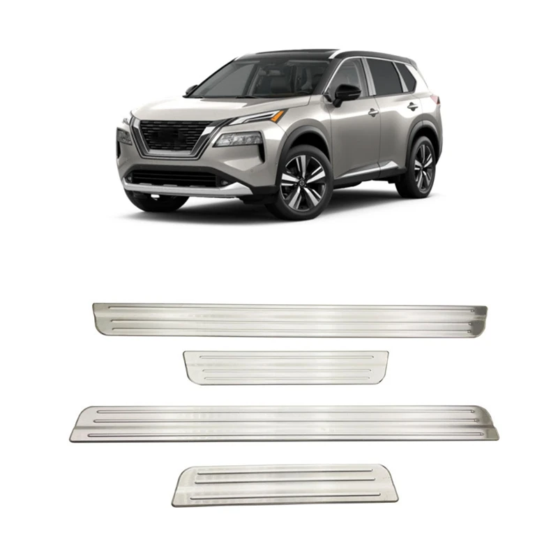 

Auto Door Sill Scuff Plate Door Sill Strip Stickers For Nissan X-Trail 2021 Car Styling Accessories