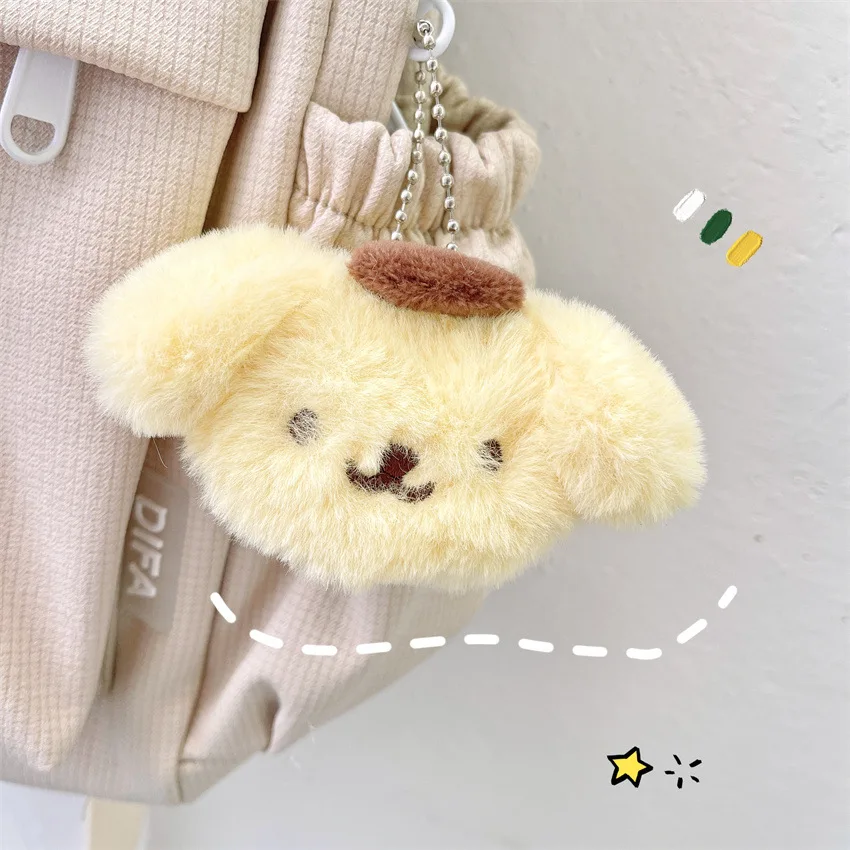 Sanrio Hello Kitty Stuff Plush Keychain My Melody Kuromi Cinnamoroll Anime Accessories Cute Purse Pendant Girl Pendant Toy Gift