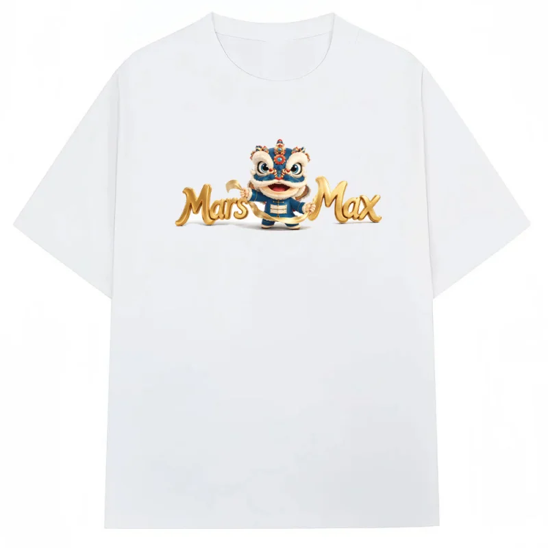 MarsMax ummer Brand Bestseller Trend 100% Pure Cotton Versatile Men T-shirt Daily Street Sweat-absorbing Breathable Short Sleeve