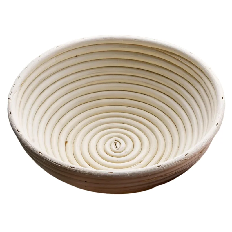 Bread Protection Basket, Dough Protection Basket Round Handmade Rattan Basket, Handmade Bread Making Kit 23X8cm-ABQU