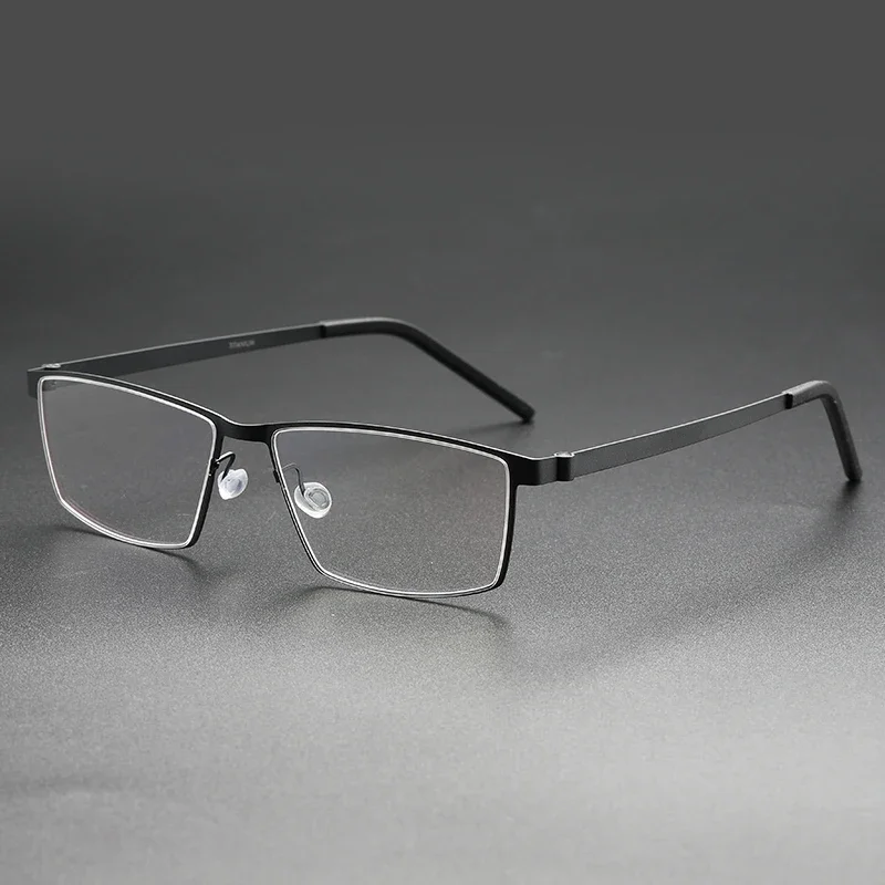 

Fashion Titanium Glasses Frame Men Denmark Linde 7519 No Screw Korea Glasses Frames Optical Ultra-light Business Glasses