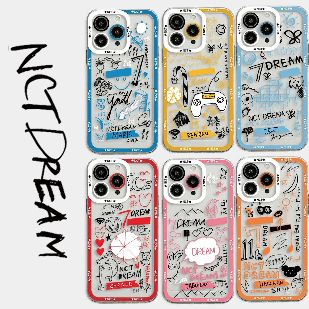 Чехол для телефона Kpop N-NCT D-Dream для iPhone 15 14 13 12 11 Mini Pro Max X XR XSMax 6S 6 7 8 Plus SE20, прозрачный чехол