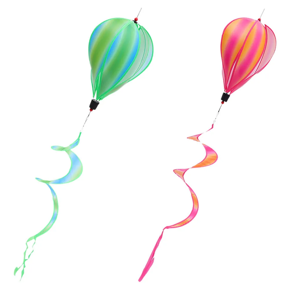

2pcs Hot Air Balloon Pendants Decorative Wind Spinners For Garden Yard Outdoor Hanging Decorations Party Lawn Layout