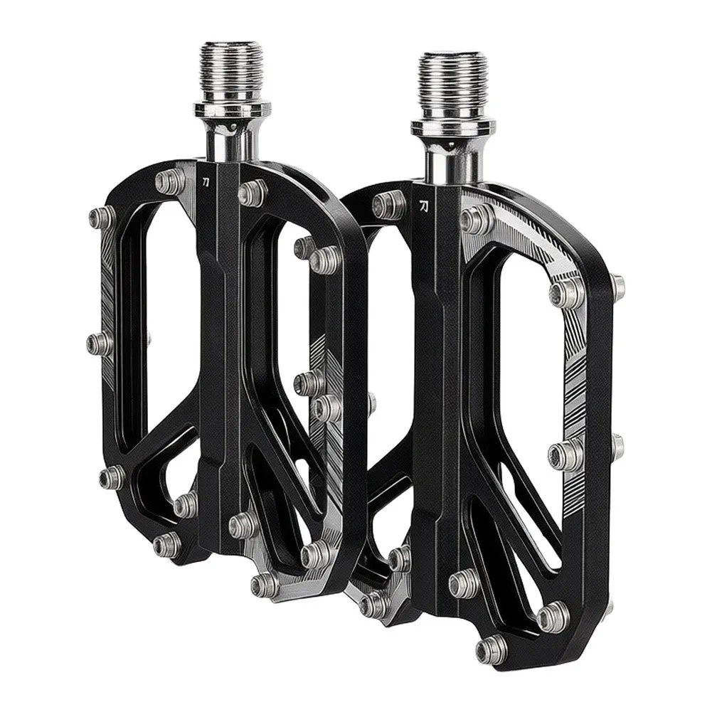 For Outdoor Cycling Silverpurple Anti-Slip Bike Pedals Aluminum Alloy Bicycle Pedal 3 Bearing Pedals Enhanced Foot Support