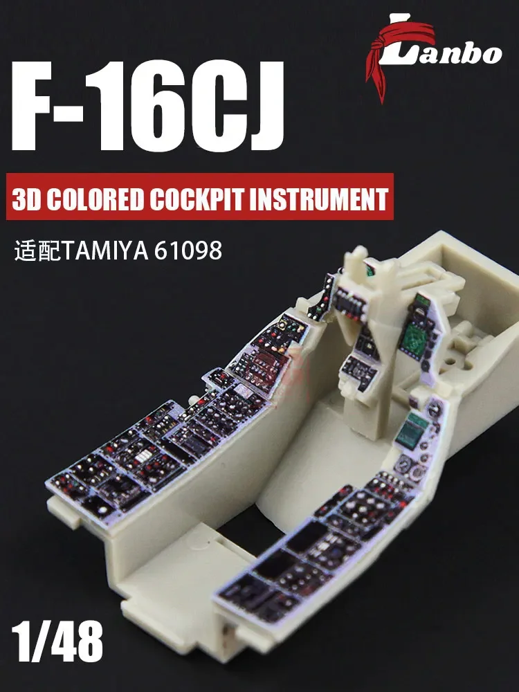 

Lambo 3D Color Cockpit Instrument 48115 F-16CJ fighter jet modified to adapt to Tamiya 61098 1/48 scale