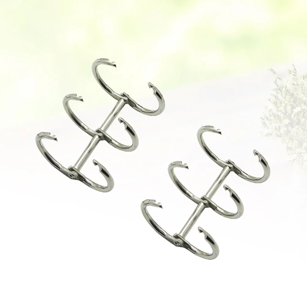 6 pcs 20Mm Nickel Plated Binder Rings Strong Metal 3-Ring For Diy Scrapbooking Photo Album Planner Organizer Office