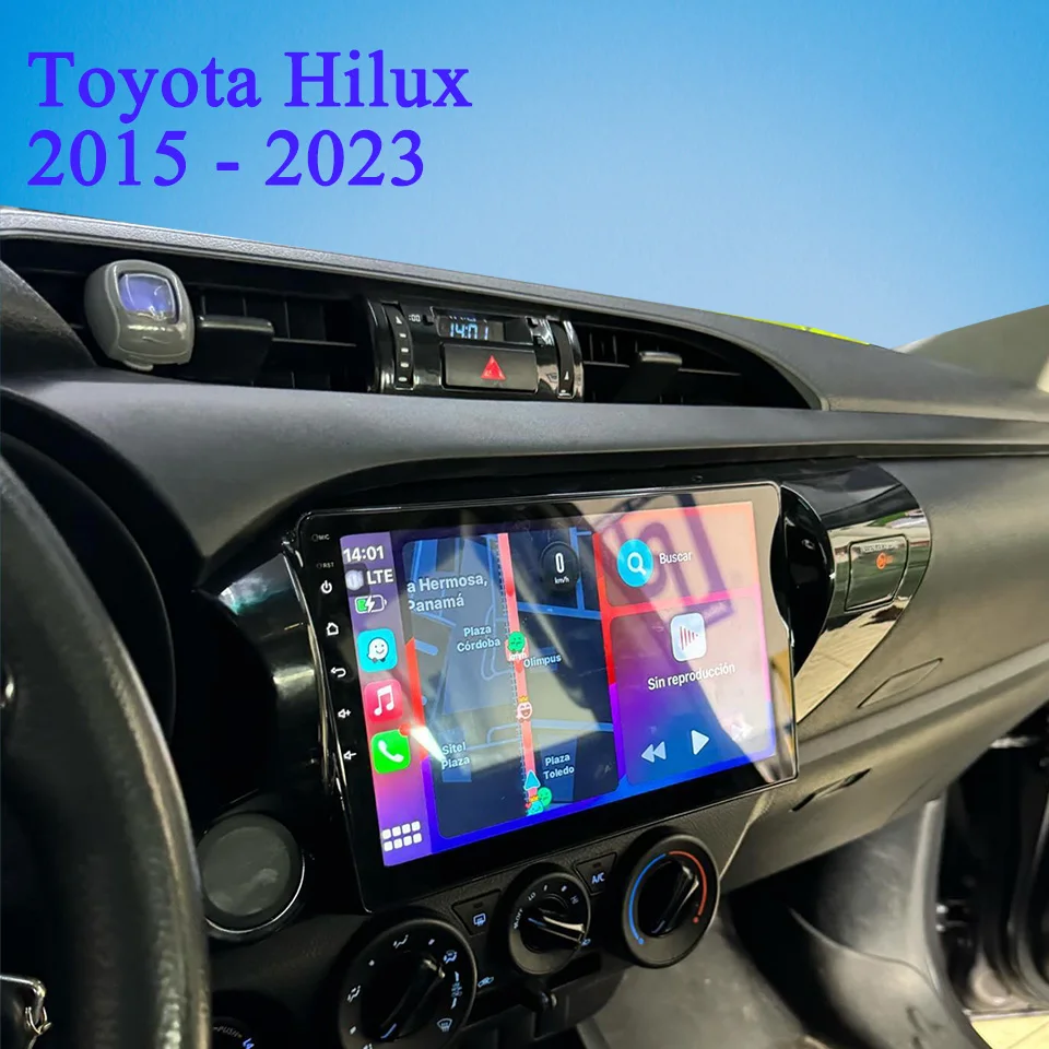 For Toyota Hilux 2016 - 2022 Android 14 8G Ram Car Radio Audio Music Video DVD Player PC GPS Navi Tablet With 4G Lte Carplay RDS