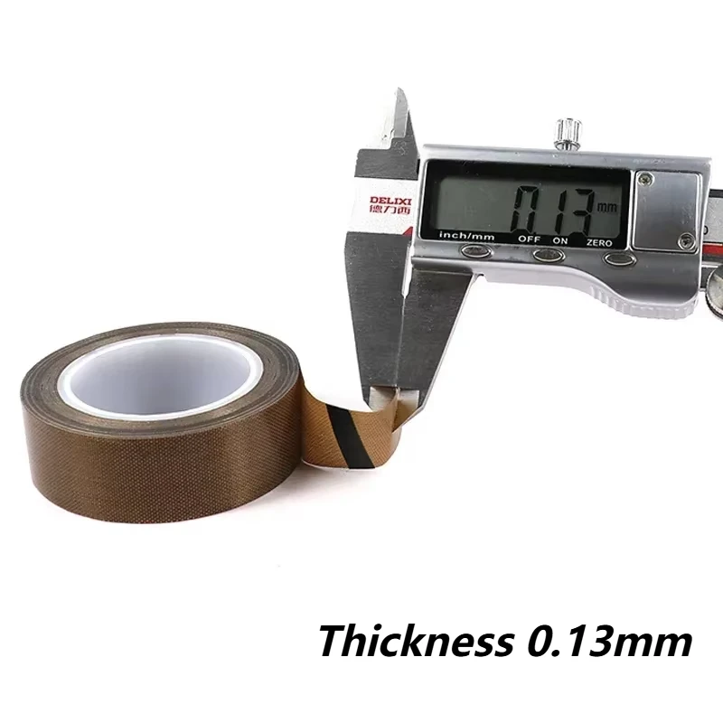 Width 5mm - 100mm High Temperature Resistance Tape 300°C PTFE Cloth Heat Insulation Adhesive Sealing Machine Self-adhesive Tapes