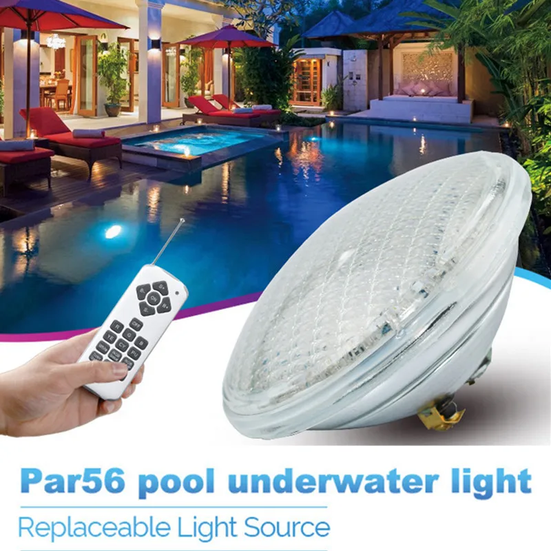 

Par 56 светильник светодиодный лампы для бассейнов Swimming IP68 AC12V светодиодный RGB Lights, сменный цвет, светильник, галогеновая лампа