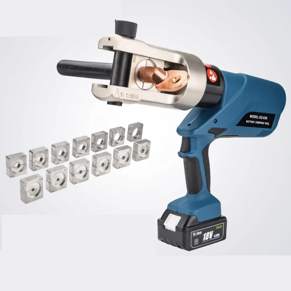 Electric hydraulic pliers EZ-630 lithium portable crimping pliers rechargeable cable copper nose terminal pressing machine