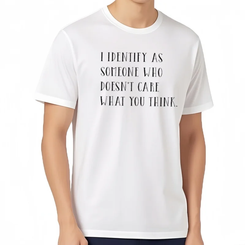 Identify As Someone Sarcástico Humor Gráfico Novedad Divertida Camiseta Verano 100% Algodón Cuello Redondo Manga Corta