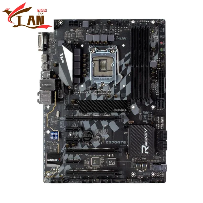 

For Biostar Z270GT6 Motherboard 64GB M.2 HDMI LGA 1151 DDR4 ATX Z270 Mainboard 100% Tested Fully Work Tan