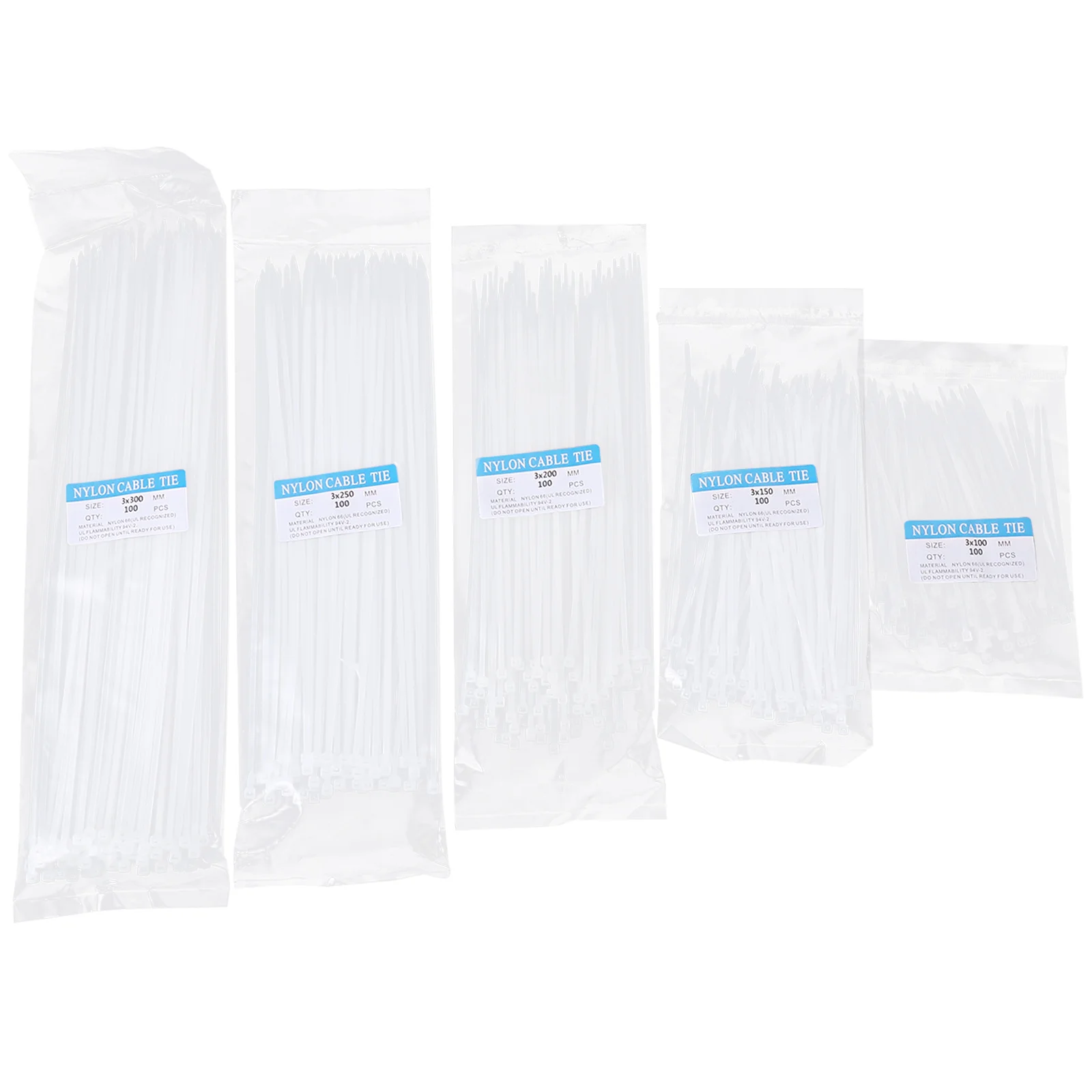 

1000Pcs Nylon Cable Ties Reusable Zip Ties Assorted Sizes for Home Office Garden Garage Workshop Wire Organizer