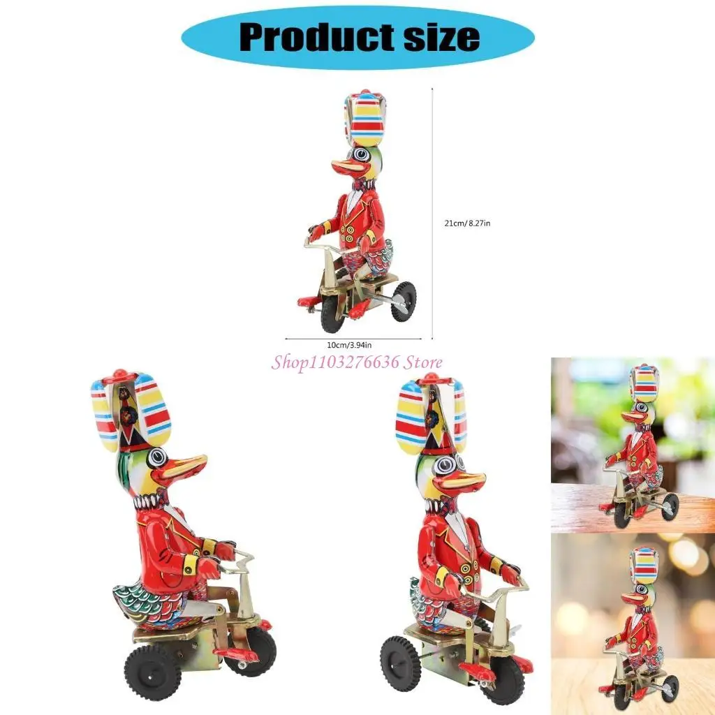 r6fd-tinplate-duck-tricycle-toy-design-para-adultos-e-criancas-brinquedos-mecanicos-vintage