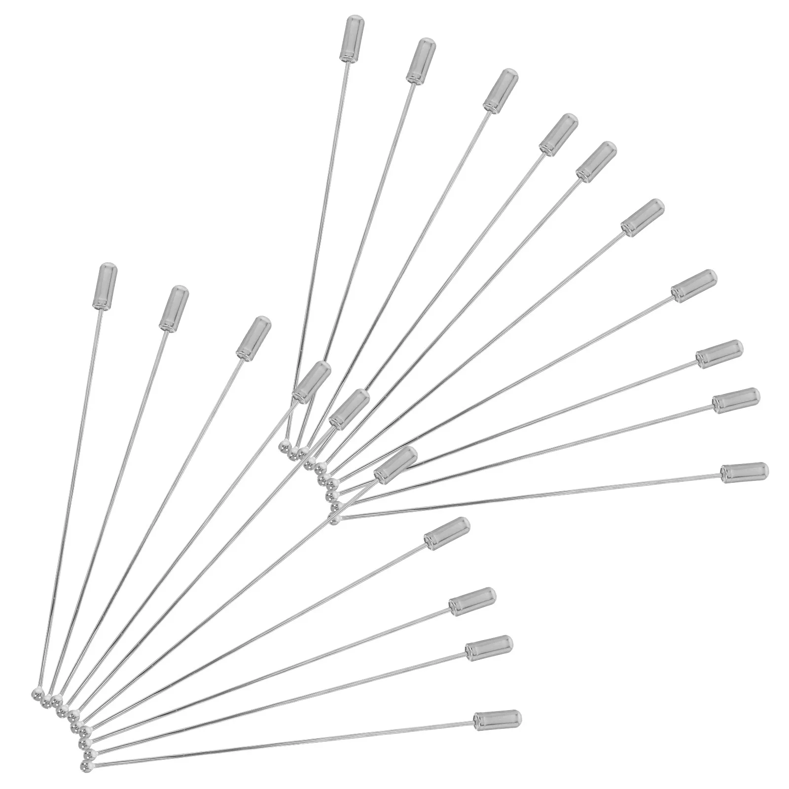 

20pcs Handmade Metal Brooch Copper Alloy Long Stick Pins For Hats Coats Shawl Corsage Clothing Accessories Women Craft
