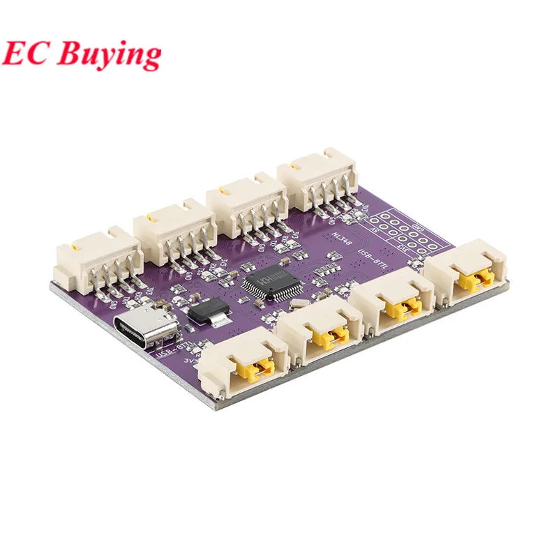 USB auf 4 8-Wege-RS485-Seriell-Port Typ C auf 4 8-Wege 485-Mehrkanal-UART TTL CH348 HUB RS485-Modul-Erweiterungsplatine YR-6028 – Detail 7