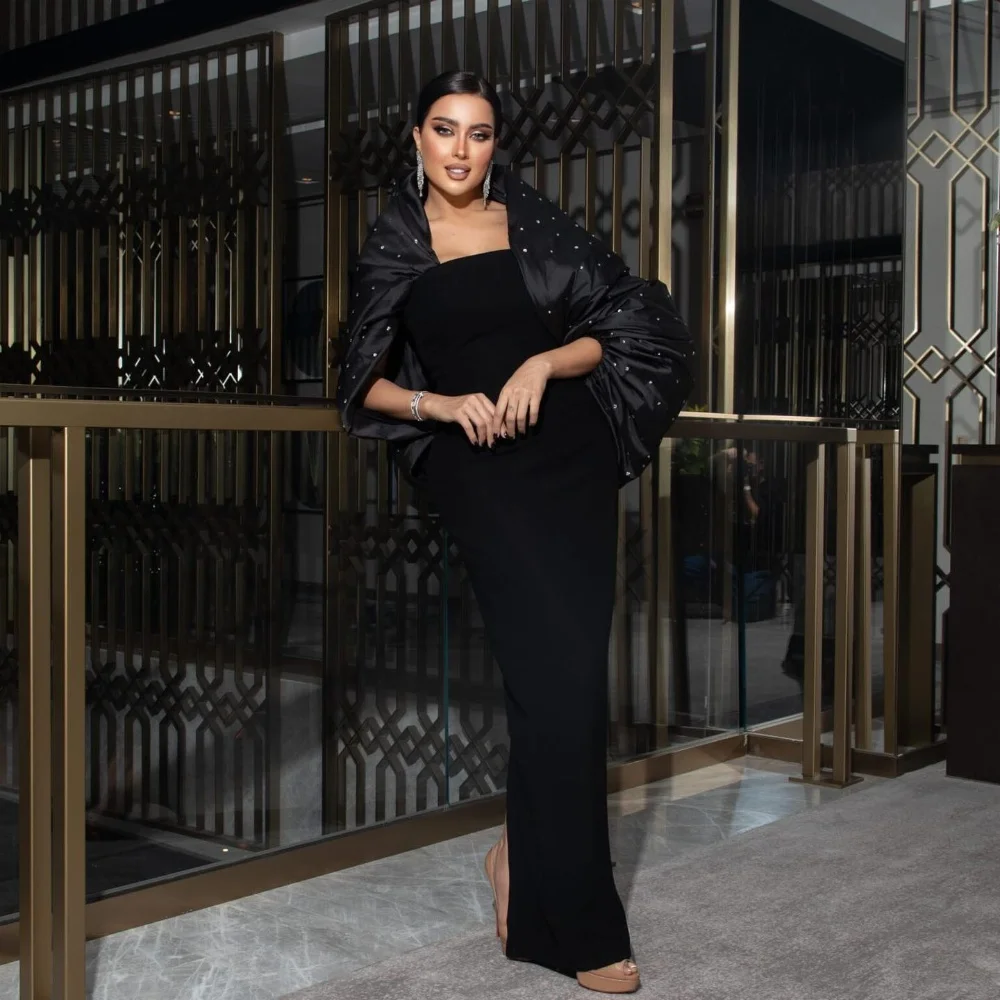 

Customized Simple Velour Pleat Sequined Straight Square Neck Long Dresses Bespoke Occasion Pastrol Exquisite Pastrol