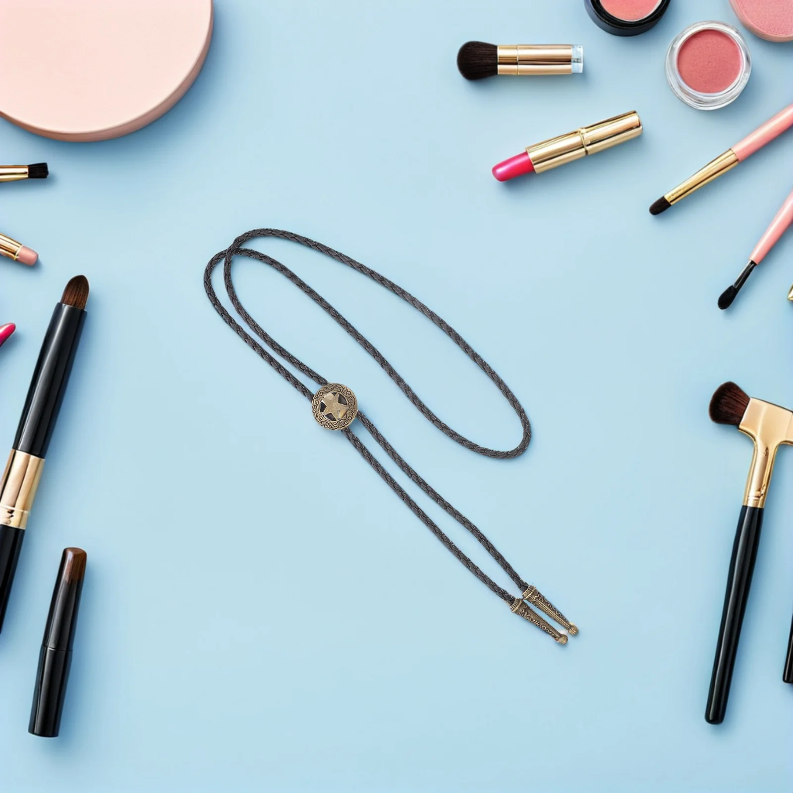 2 قطعة ربطة عنق بولو للرجال رعاة البقر الغربية رابطة عنق خمر الثور الجمجمة قلادة الرجعية الغربية قلادة زي الملحقات