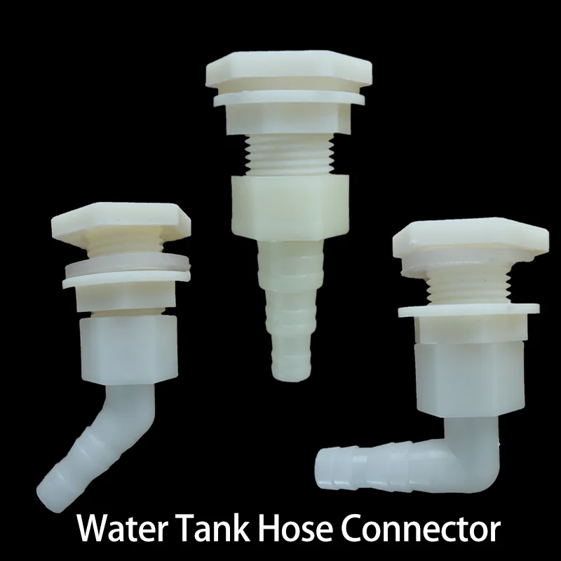 2Pcs Water Tank Hose Outlet Inlet Plastic Connector Poultry Pet Farming Chicken Rabbit Drinker Barbed Pagoda Joint Coupling