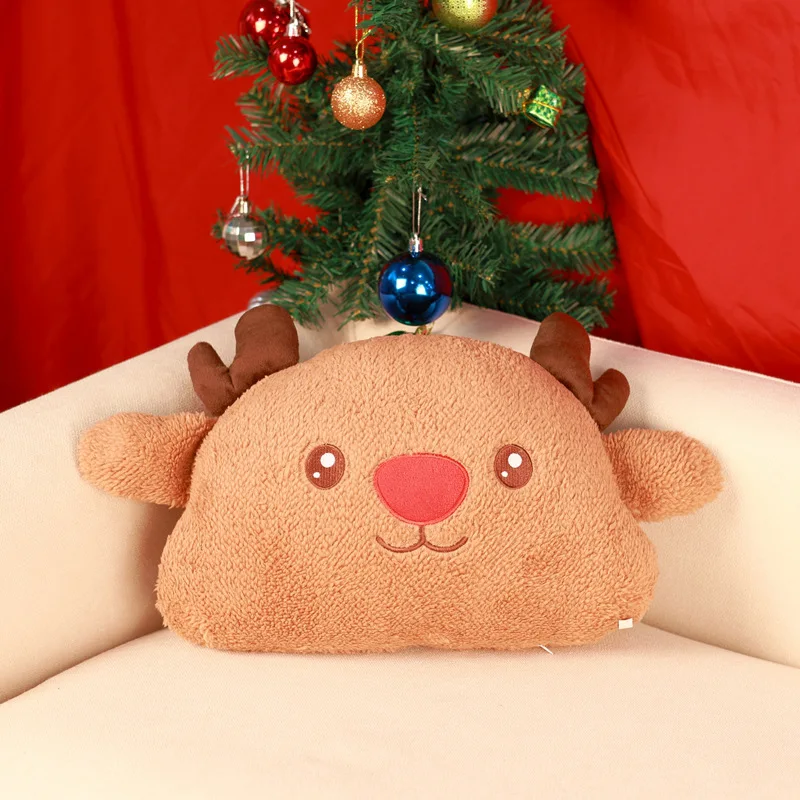 

Plush Filled Christmas Toys Santa Claus and Reindeer Pillows Holiday Decorations Holiday Surprise Gifts