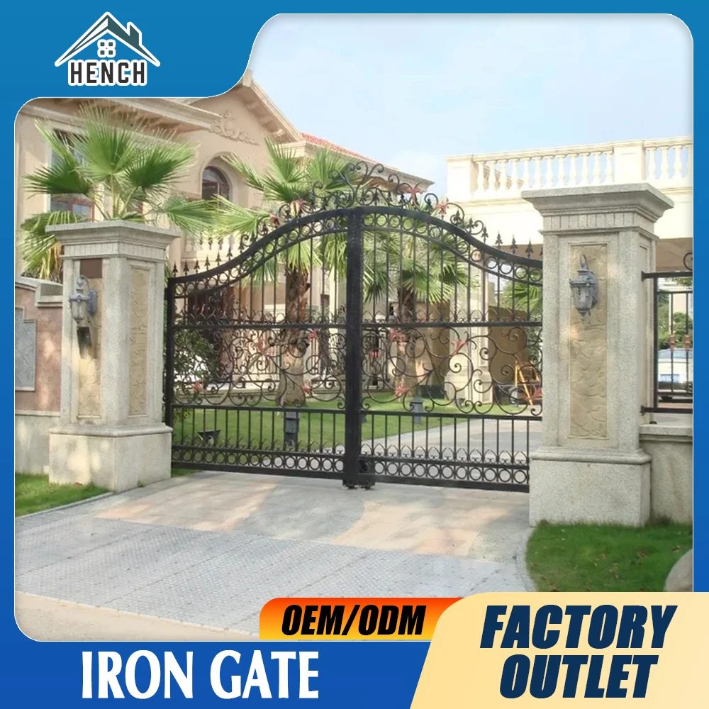 Wrought Iron Gates Design for Garden Security Grill Sliding & Swing Iron Gate for Driveway Entrance Main Gate