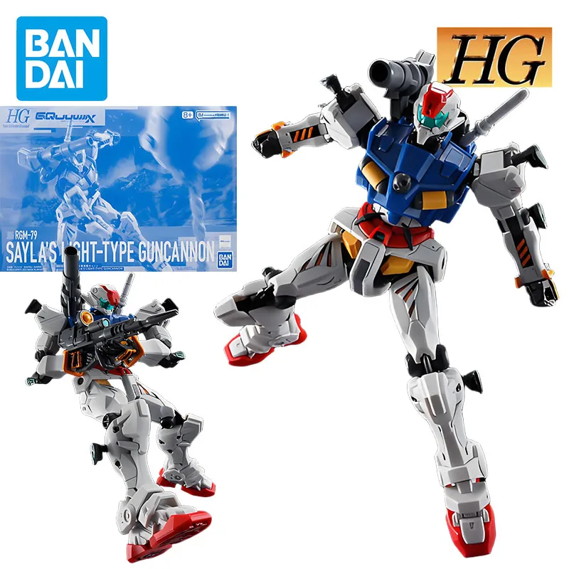 BANDAI KIT MODELLO Originale GUNDAM HG 1/144 RGM-79 SAYLA'S LIGHT-TYPE GUNCANNON Anime Action Figure Modello di Montaggio Giocattoli per I Ragazzi