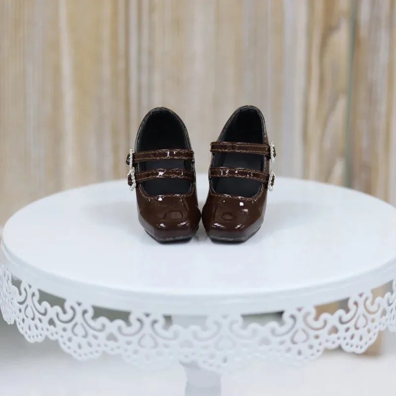 

BJD Doll shoes 1/3,SD16/GR/ DD square head rhinestone double buckle high heels accessories